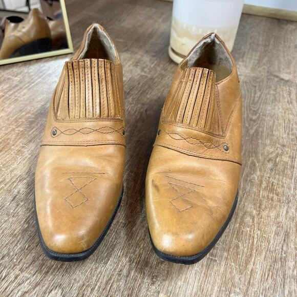 Dingo Ankle Western Cowboy / Cowgirl rustic boho walking heel leather boots - Picture 3 of 8